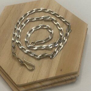 Vintage Sterling silver large link Necklace 19 Inch